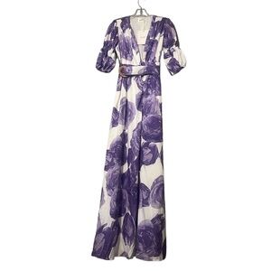 Akalia Verona Maxi Women's Floral Dress Lilac, Size Small